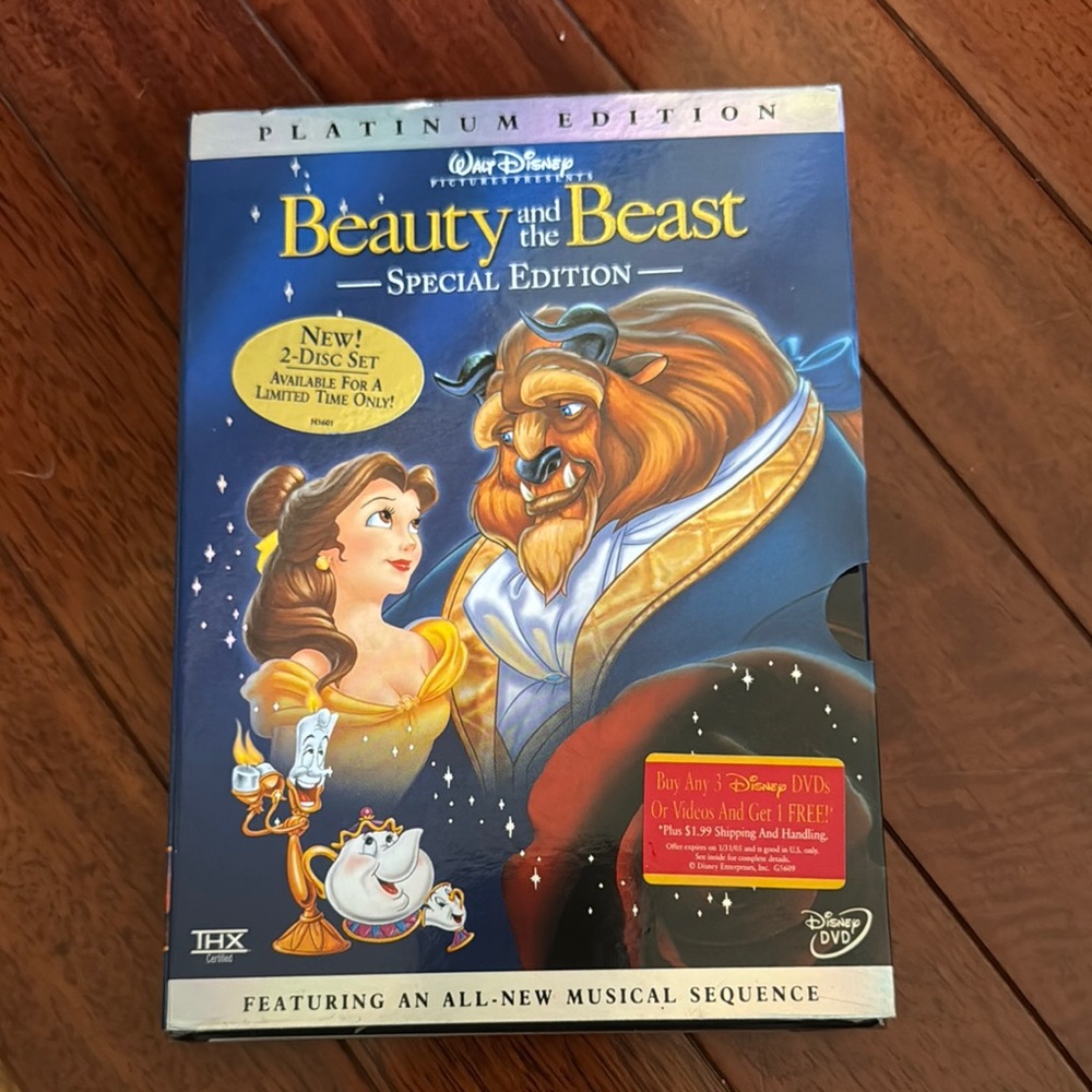 Disney Platinum Edition Beauty and the Beast Special Edition DVD Movie